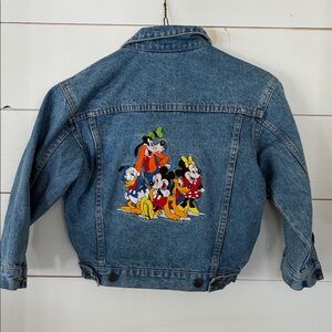 Disney Store Vintage Blue Denim Jean Jacket Disney Characters Size Small